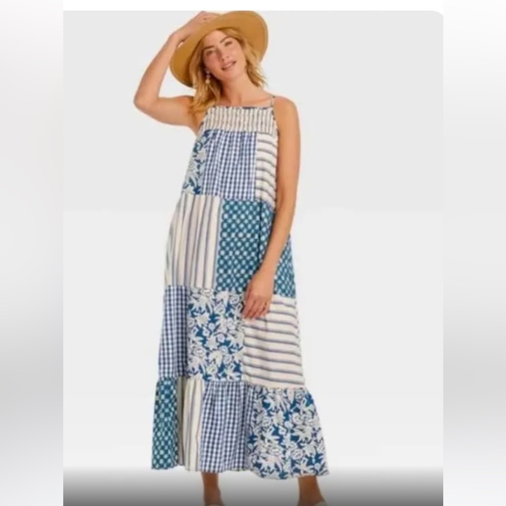 Universal thread patch work dress